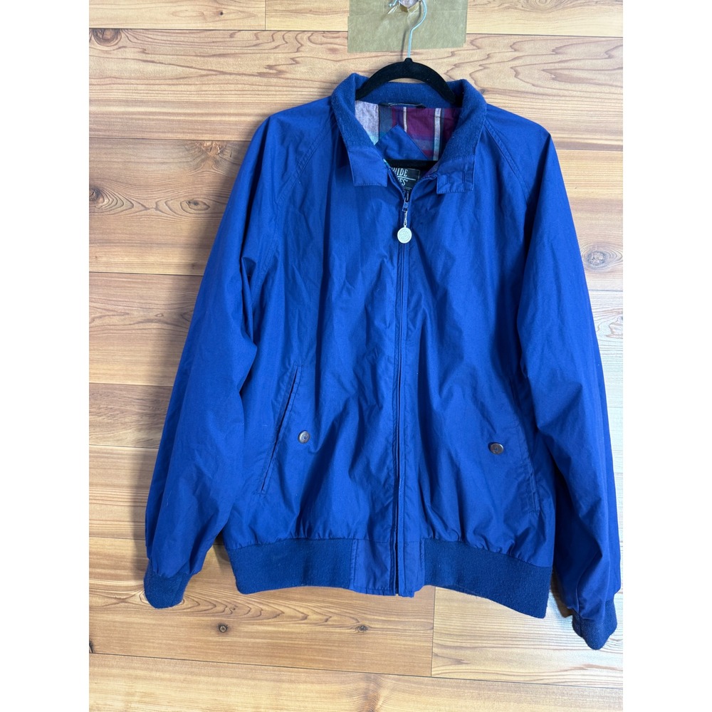 Gordon & Ferguson Guide Series Blue Harrington Jacket Vintage XL Plaid Lined